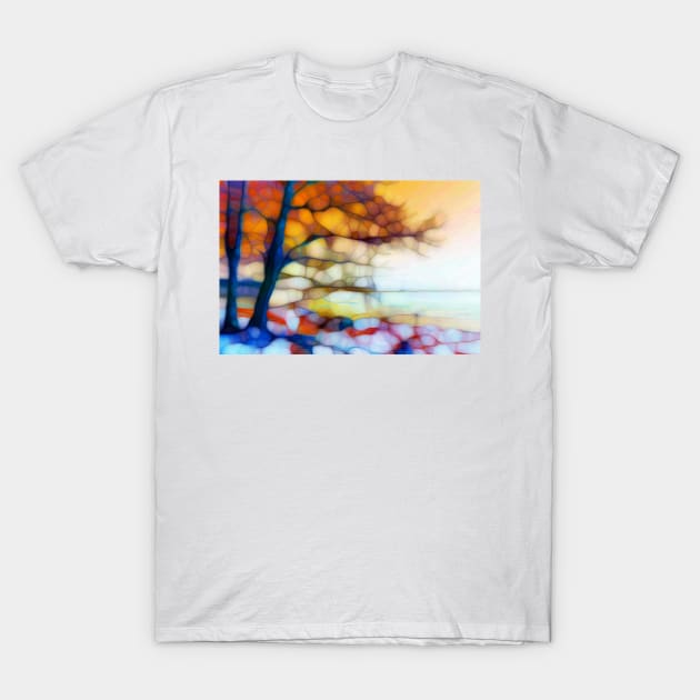 Golden hours tree T-Shirt by redwitchart